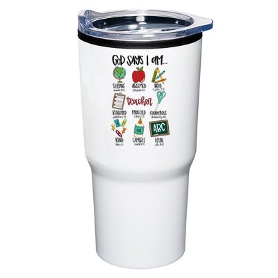 Teacher God Says I Am Teacher Bible Verse Tumbler