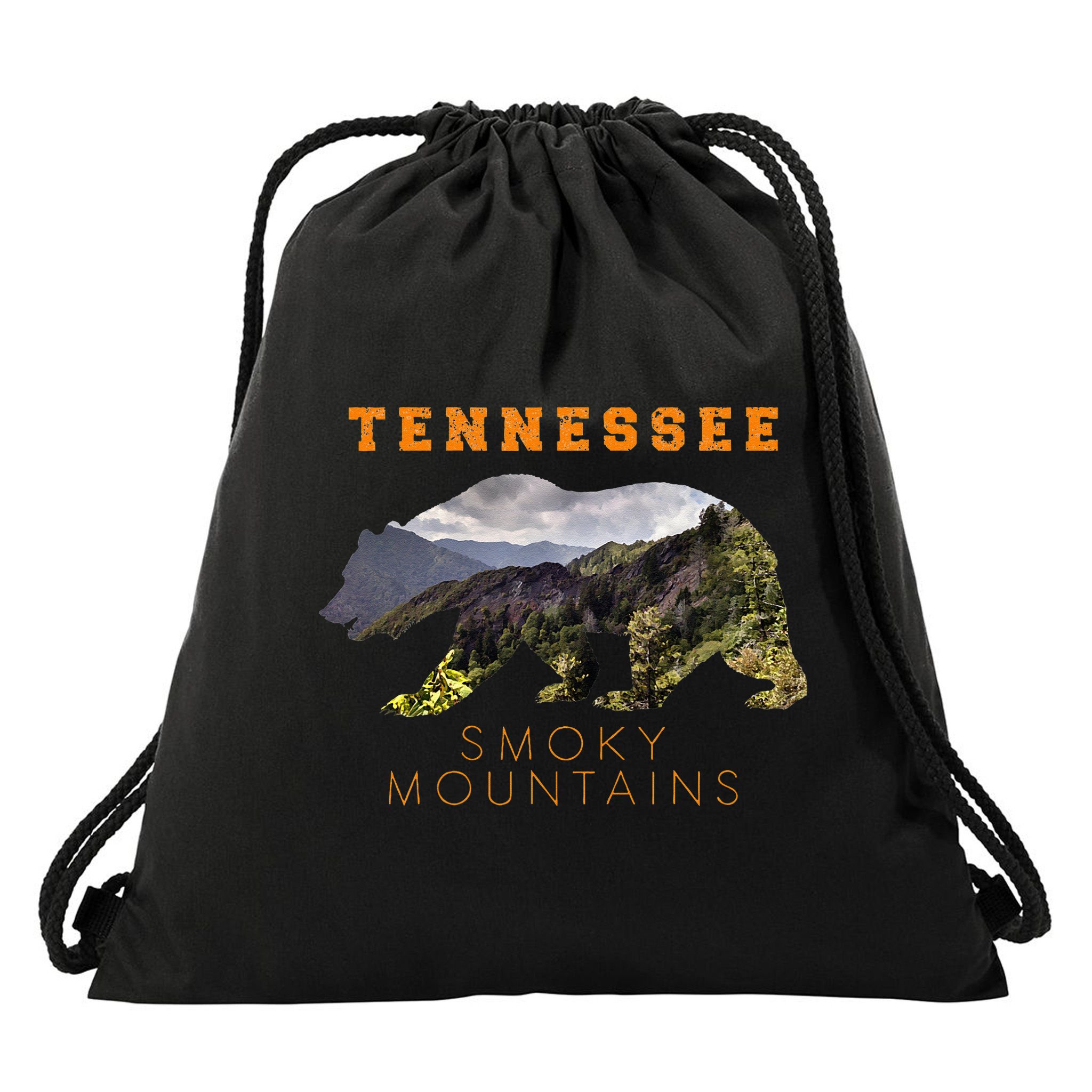 Tennessee Great Smoky Mountains Drawstring Bag