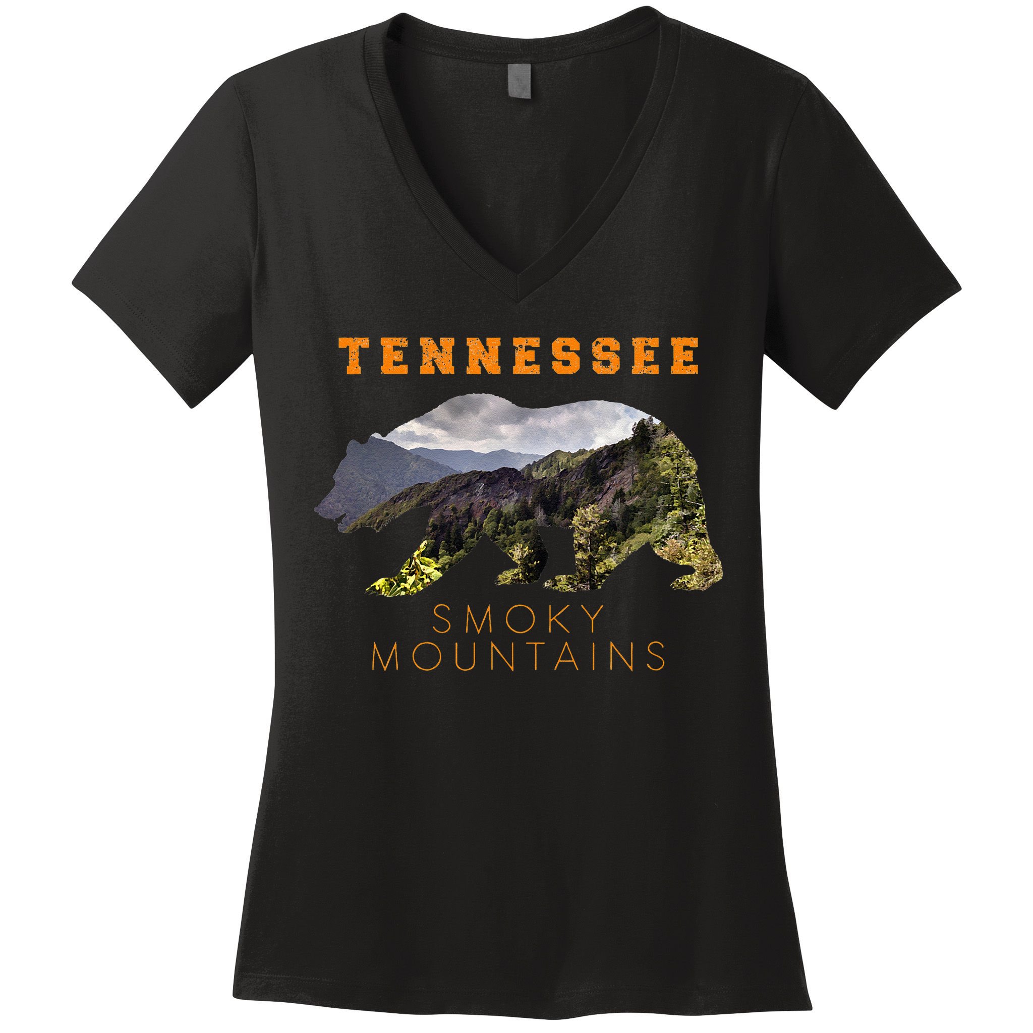 Tennessee Great Smoky Mountains Women's V-Neck T-Shirt