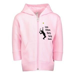 Tennis Game Score Toddler Zip Fleece Hoodie