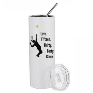 Tennis Game Score Stainless Steel Tumbler