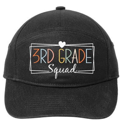 Third Grade Squad Teachers 3rd Grade Back to School 7-Panel Snapback Hat