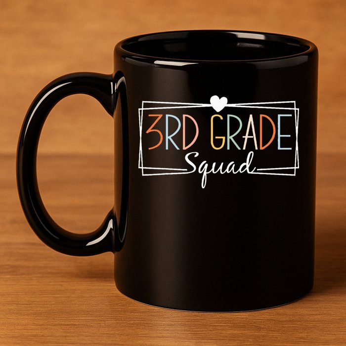 Third Grade Squad Teachers 3rd Grade Back to School 11oz C Handle Ceramic Mug
