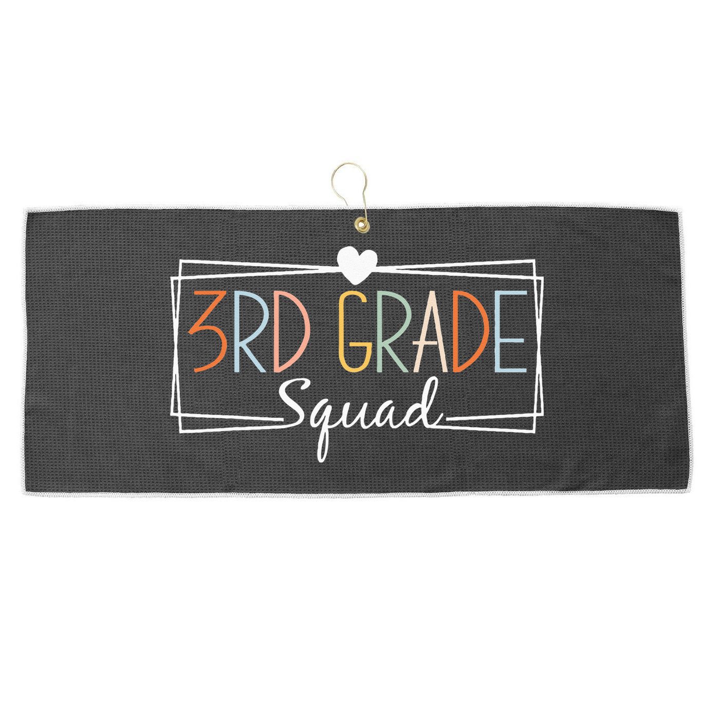 Third Grade Squad Teachers 3rd Grade Back to School Large Microfiber Waffle Golf Towel