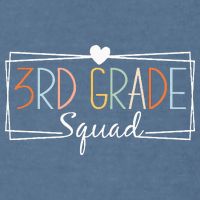 Third Grade Squad Teachers 3rd Grade Back to School Garment-Dyed Sweatshirt
