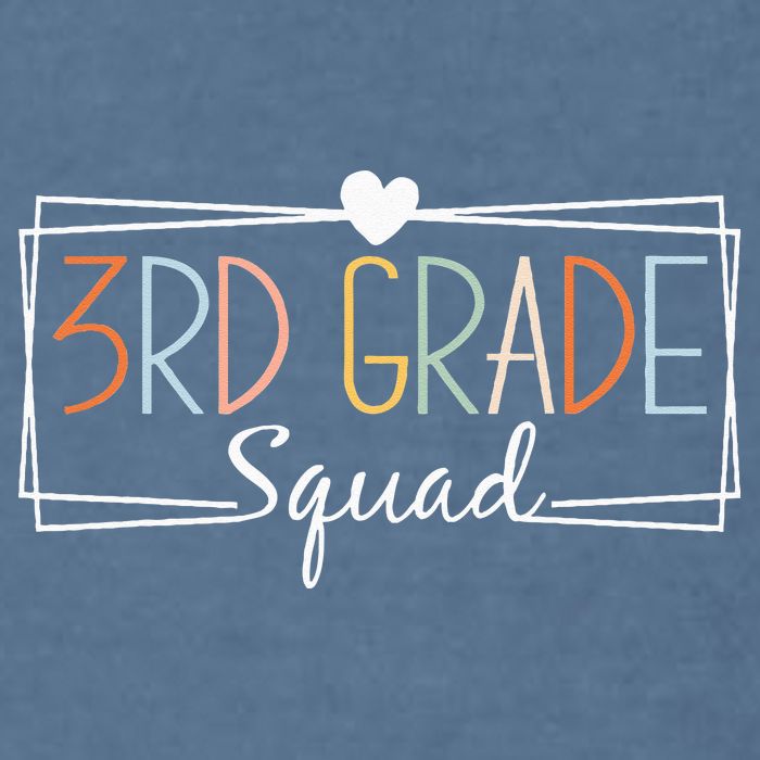 Third Grade Squad Teachers 3rd Grade Back to School Garment-Dyed Sweatshirt