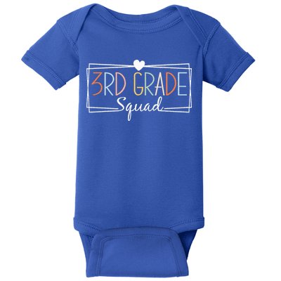 Third Grade Squad Teachers 3rd Grade Back to School Baby Bodysuit