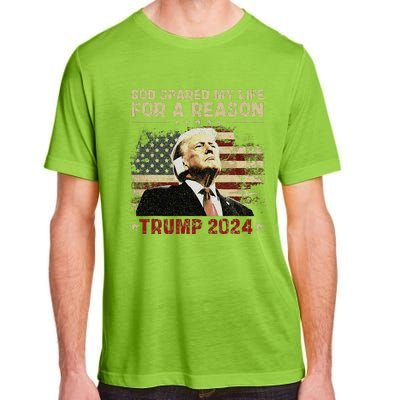 Trump God Spared My Life For A Reason Save Restore America Adult ChromaSoft Performance T-Shirt