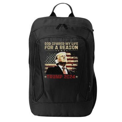 Trump God Spared My Life For A Reason Save Restore America City Backpack