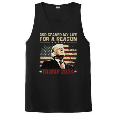 Trump God Spared My Life For A Reason Save Restore America PosiCharge Competitor Tank