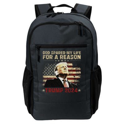 Trump God Spared My Life For A Reason Save Restore America Daily Commute Backpack