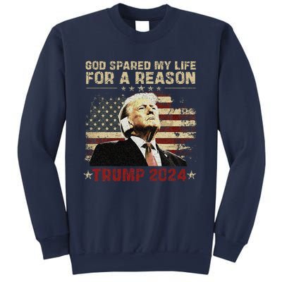 Trump God Spared My Life For A Reason Save Restore America Sweatshirt