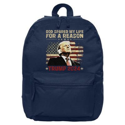 Trump God Spared My Life For A Reason Save Restore America 16 in Basic Backpack