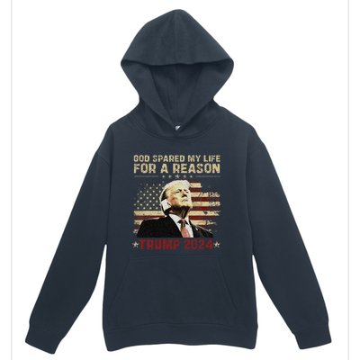 Trump God Spared My Life For A Reason Save Restore America Urban Pullover Hoodie