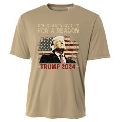 Trump God Spared My Life For A Reason Save Restore America Cooling Performance Crew T-Shirt