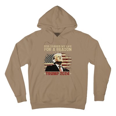 Trump God Spared My Life For A Reason Save Restore America Hoodie