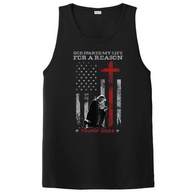 Trump God Spared My Life For A Reason Save Restore America PosiCharge Competitor Tank