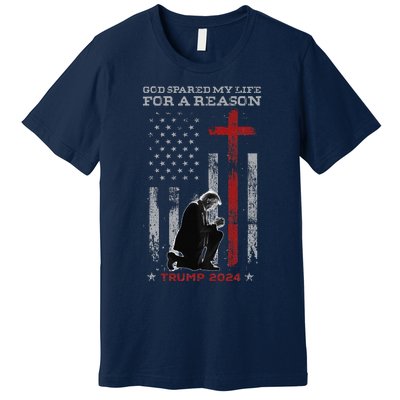 Trump God Spared My Life For A Reason Save Restore America Premium T-Shirt