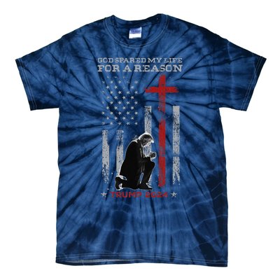 Trump God Spared My Life For A Reason Save Restore America Tie-Dye T-Shirt