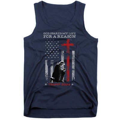 Trump God Spared My Life For A Reason Save Restore America Tank Top