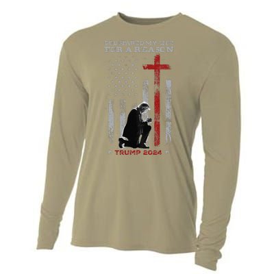 Trump God Spared My Life For A Reason Save Restore America Cooling Performance Long Sleeve Crew