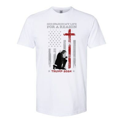 Trump God Spared My Life For A Reason Save Restore America Softstyle CVC T-Shirt