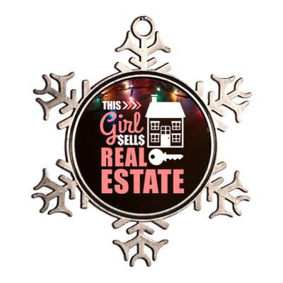 This Girl Sells Real Estate Real Estate Agent Metallic Star Ornament