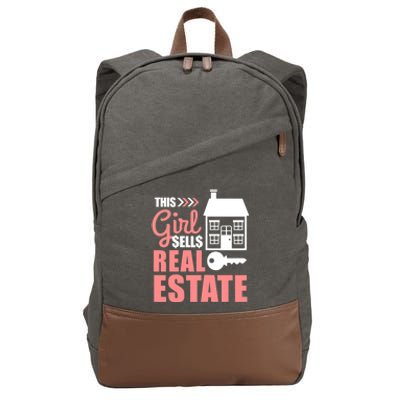 This Girl Sells Real Estate Real Estate Agent Cotton Canvas Backpack