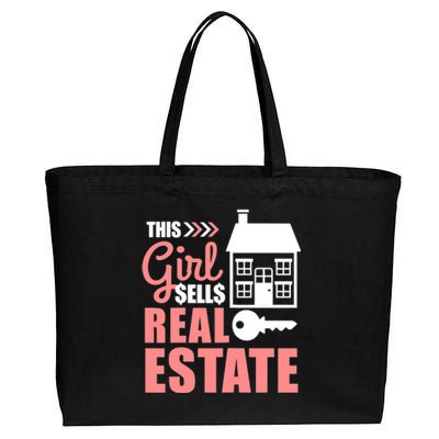 This Girl Sells Real Estate Real Estate Agent Cotton Canvas Jumbo Tote