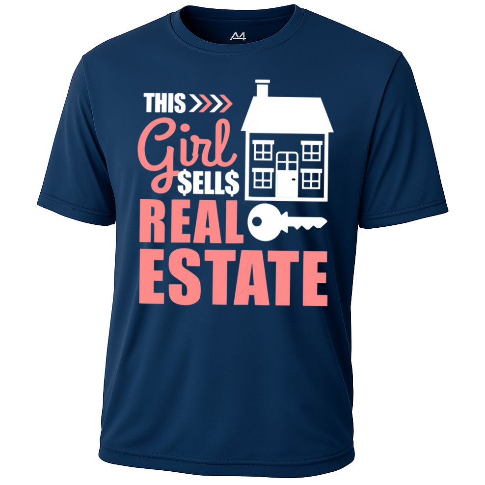 This Girl Sells Real Estate Real Estate Agent Cooling Performance Crew T-Shirt