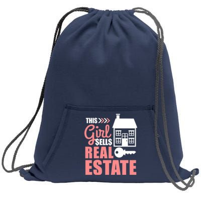 This Girl Sells Real Estate Real Estate Agent Sweatshirt Cinch Pack Bag