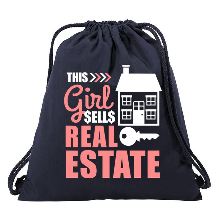 This Girl Sells Real Estate Real Estate Agent Drawstring Bag