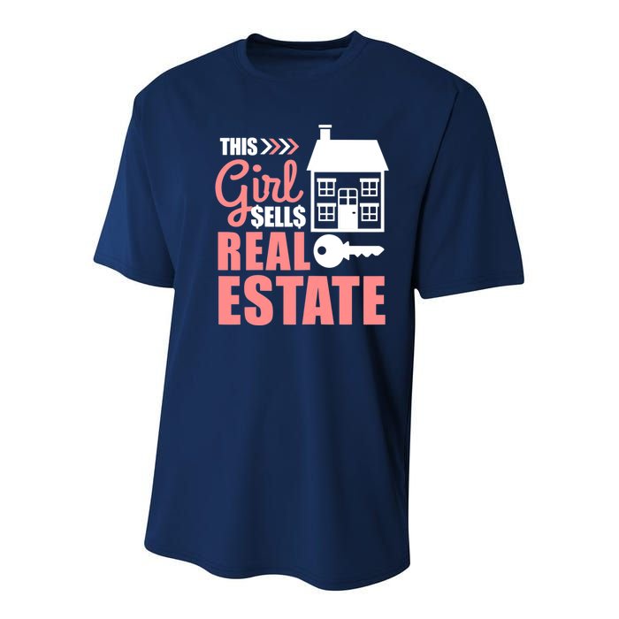 This Girl Sells Real Estate Real Estate Agent Youth Performance Sprint T-Shirt