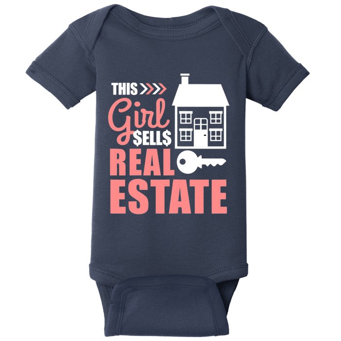 This Girl Sells Real Estate Real Estate Agent Baby Bodysuit