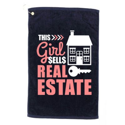 This Girl Sells Real Estate Real Estate Agent Platinum Collection Golf Towel