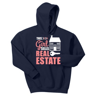 This Girl Sells Real Estate Real Estate Agent Kids Hoodie