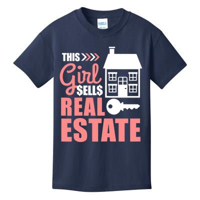 This Girl Sells Real Estate Real Estate Agent Kids T-Shirt