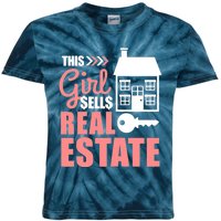 This Girl Sells Real Estate Real Estate Agent Kids Tie-Dye T-Shirt