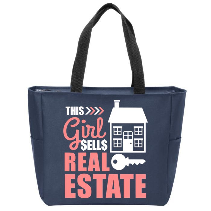 This Girl Sells Real Estate Real Estate Agent Zip Tote Bag