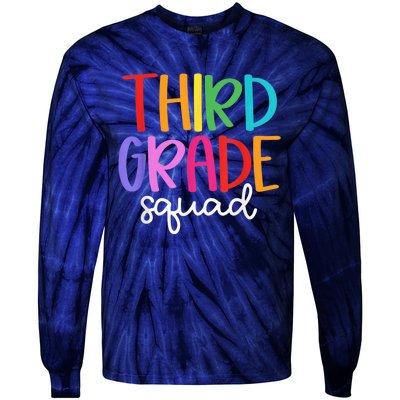 Third Grade Squad Teachers Kid 3rd Grade Back to School Tie-Dye Long Sleeve Shirt