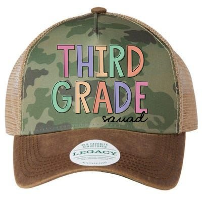Third Grade Squad Teachers Kid 3rd Grade Back to School Legacy Tie Dye Trucker Hat