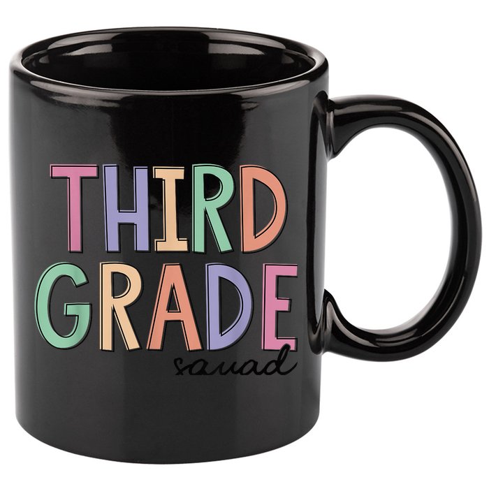 Third Grade Squad Teachers Kid 3rd Grade Back to School 11oz C Handle Ceramic Mug