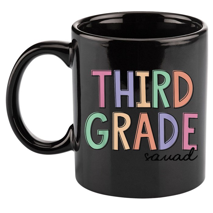 Third Grade Squad Teachers Kid 3rd Grade Back to School 11oz C Handle Ceramic Mug