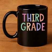 Third Grade Squad Teachers Kid 3rd Grade Back to School 11oz C Handle Ceramic Mug
