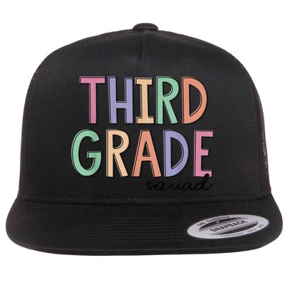 Third Grade Squad Teachers Kid 3rd Grade Back to School Flatbill Hat