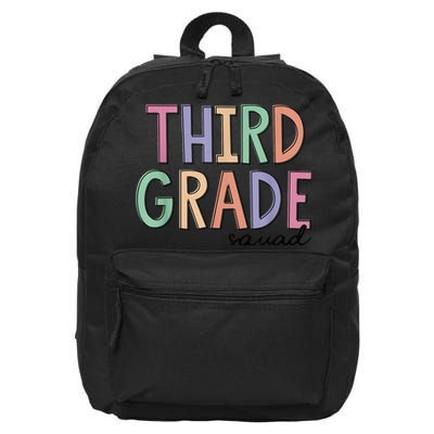 Third Grade Squad Teachers Kid 3rd Grade Back to School 16 in Basic Backpack