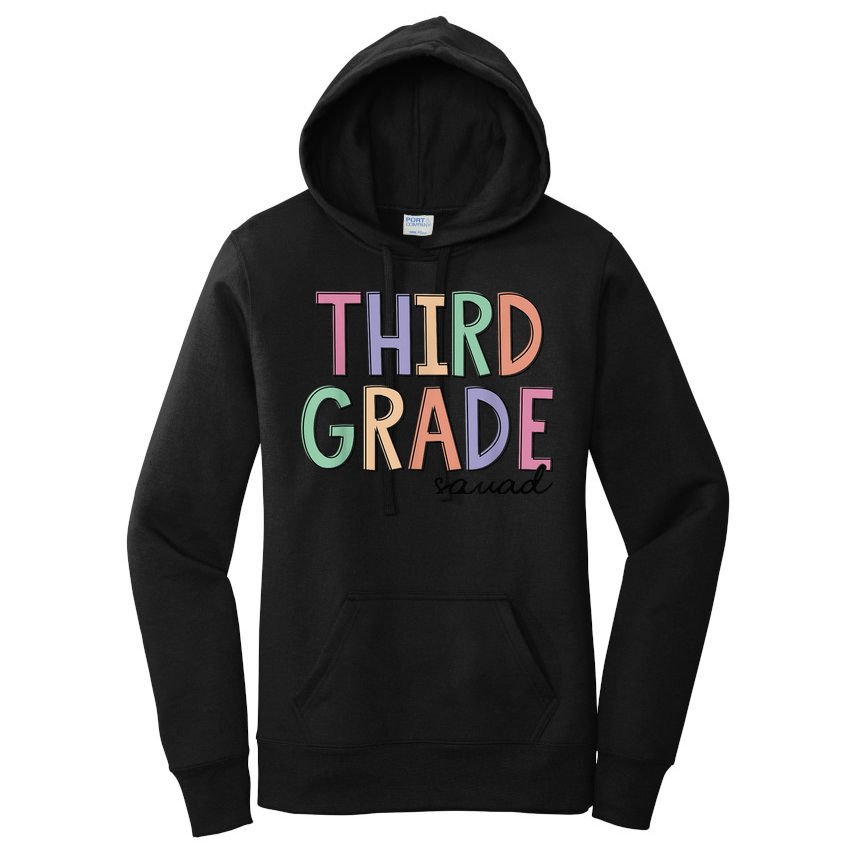 Third Grade Squad Teachers Kid 3rd Grade Back to School Women's Pullover Hoodie