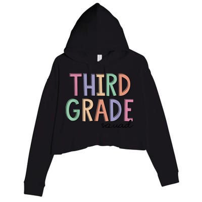 Third Grade Squad Teachers Kid 3rd Grade Back to School Crop Fleece Hoodie
