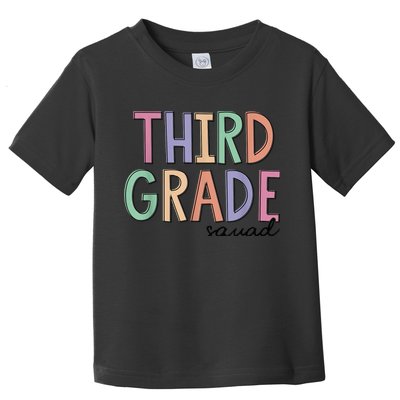 Third Grade Squad Teachers Kid 3rd Grade Back to School Toddler T-Shirt