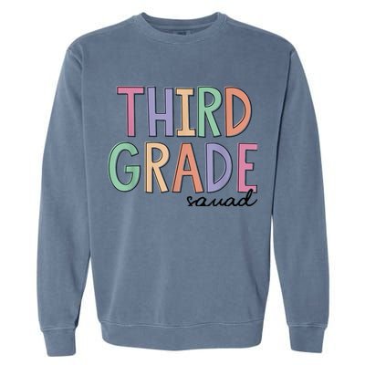 Third Grade Squad Teachers Kid 3rd Grade Back to School Garment-Dyed Sweatshirt